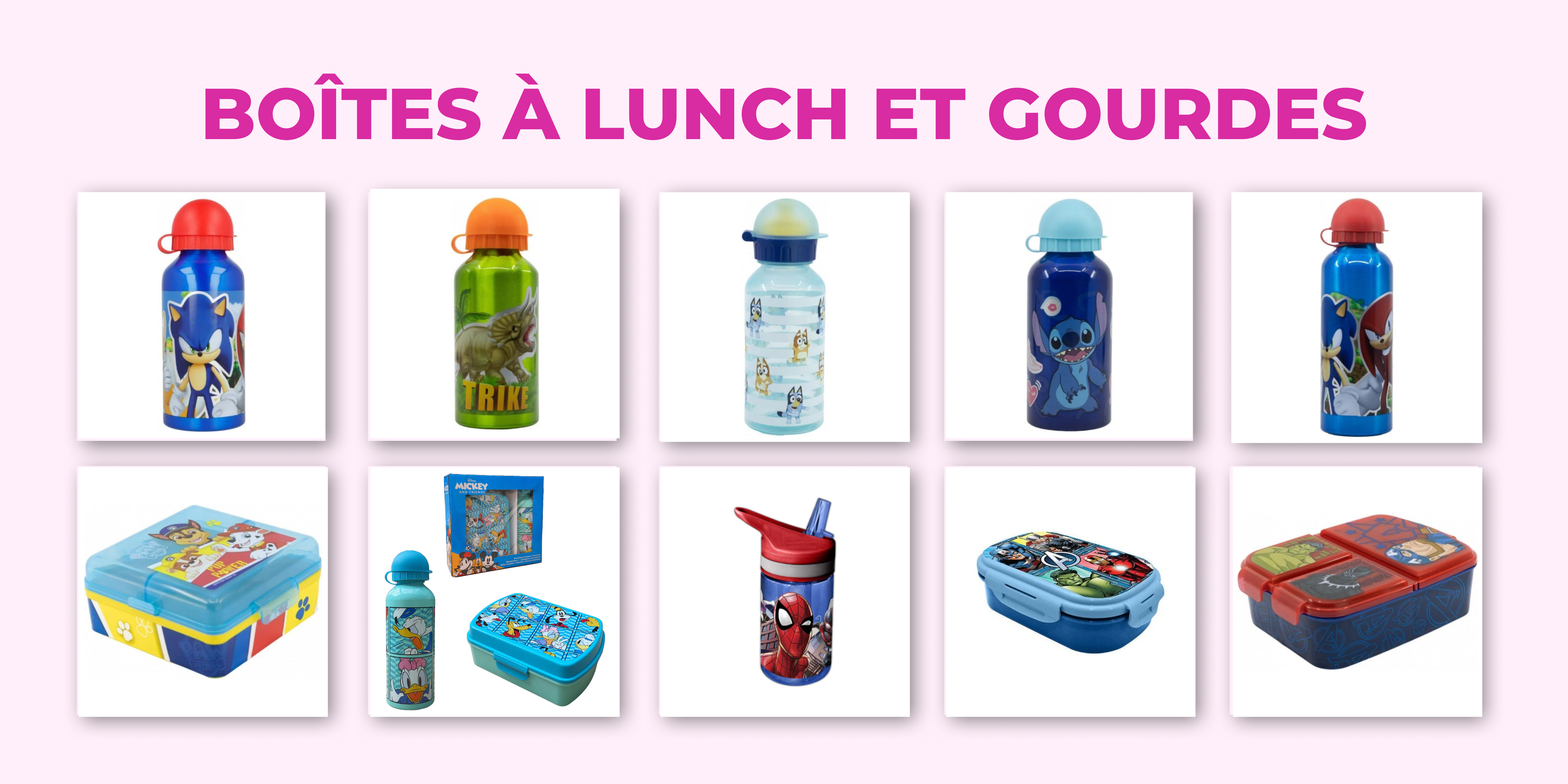 lunch boxes & drink bottlesFR