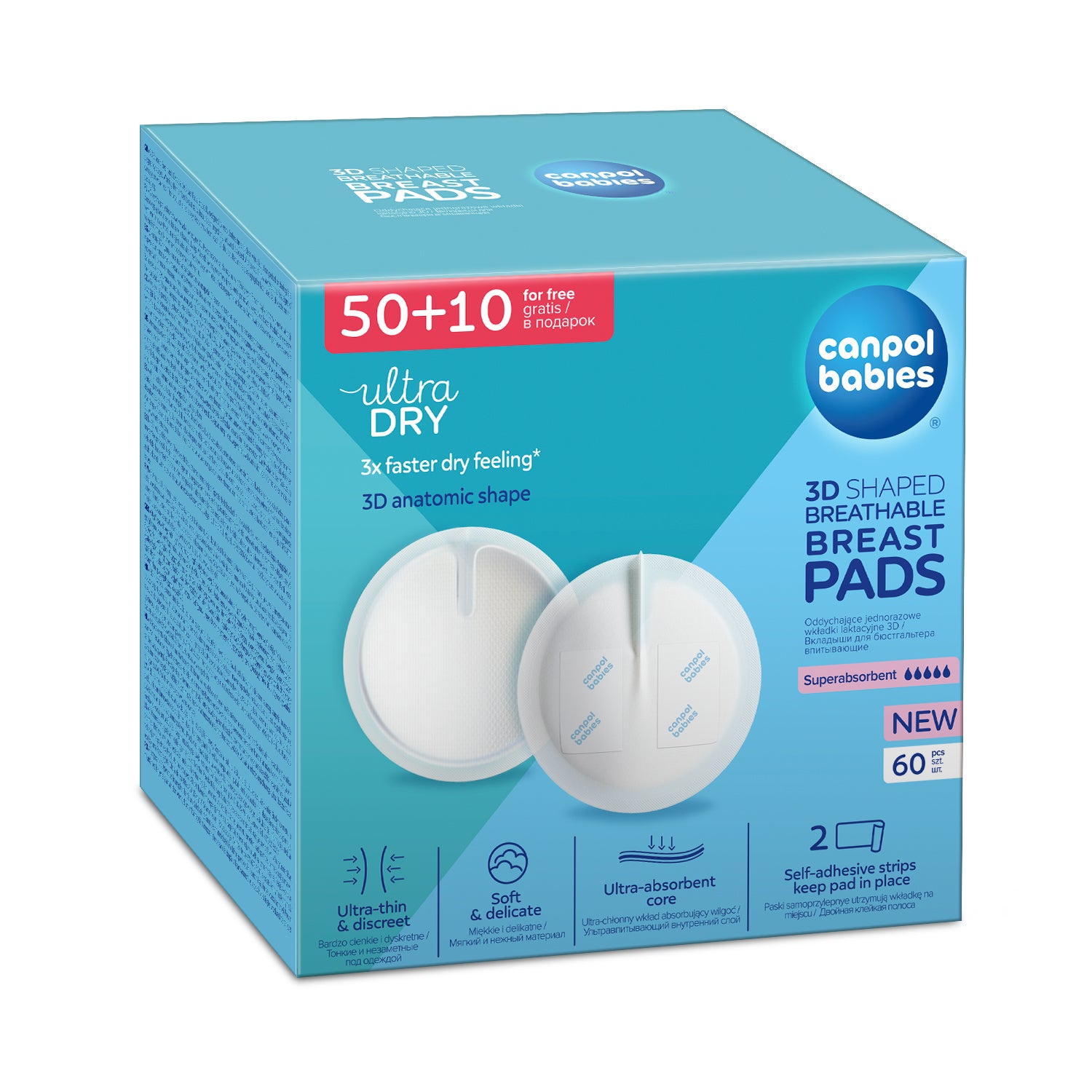 Serviettes jetables respirantes Canpol - 3 tailles