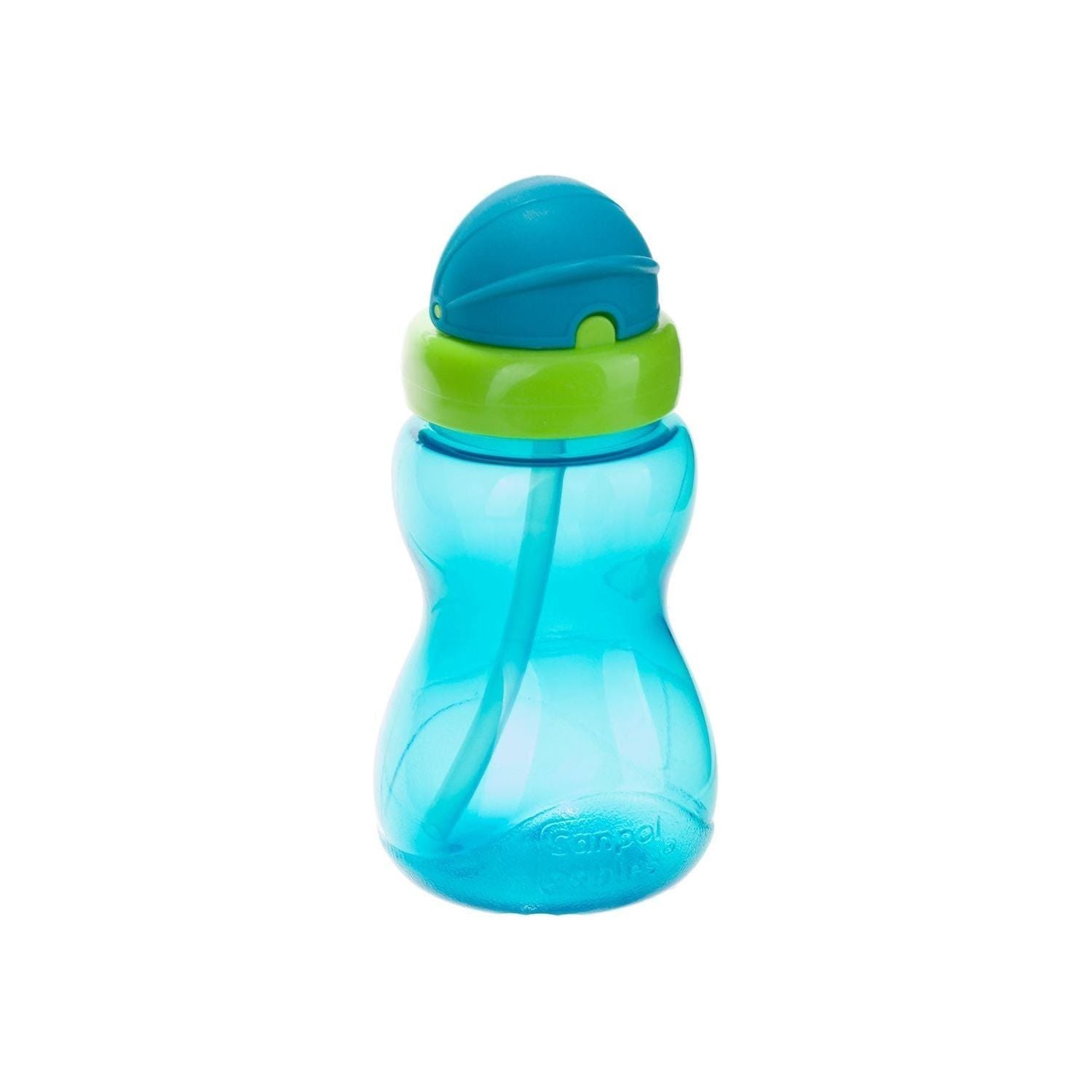 Canpol Sport Cup, Flip-Top Silicone Straw 270ml - Blue