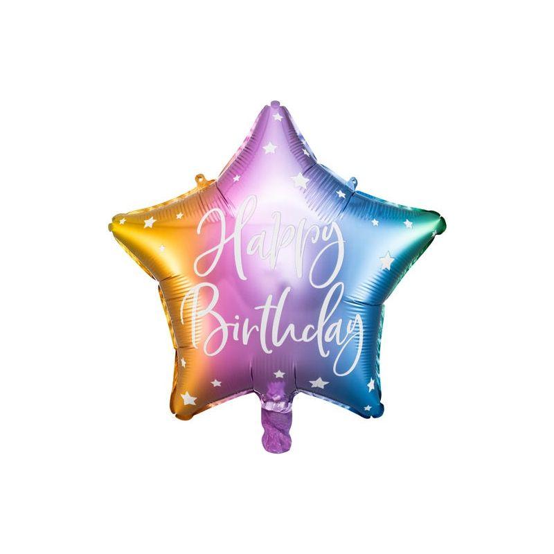 Birthday Balloon Star Happy Birthday 40cm