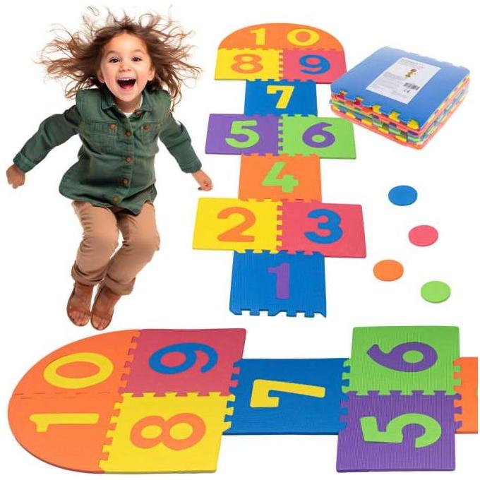 Happy Bunny Foam Puzzle Mat Hopscotch