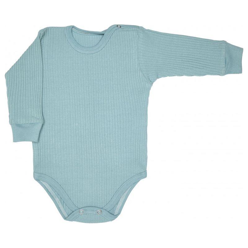 Lilly Bean Korte Lange Geribbelde Bodysuit - Munt