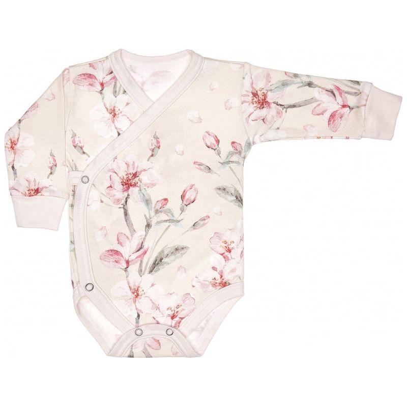 Lilly Bean Side Snap Lange Mouw Bodysuit - Magnolia Bloem