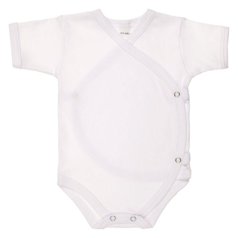 Lilly Bean Zij-drukknoop korte mouw bodysuit - Wit