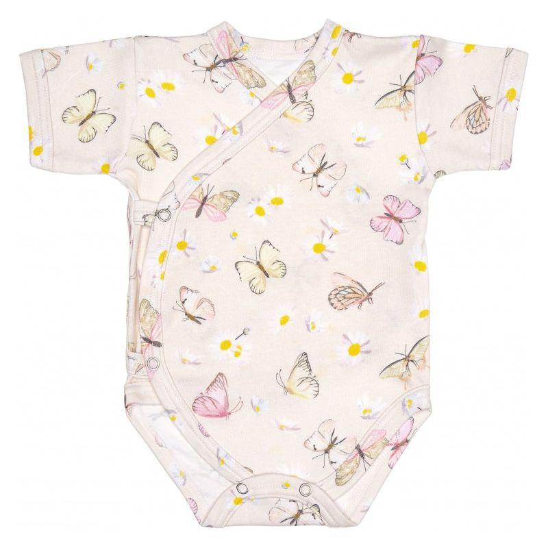 Lilly Bean Zij-druk korte mouw bodysuit - Vlinders