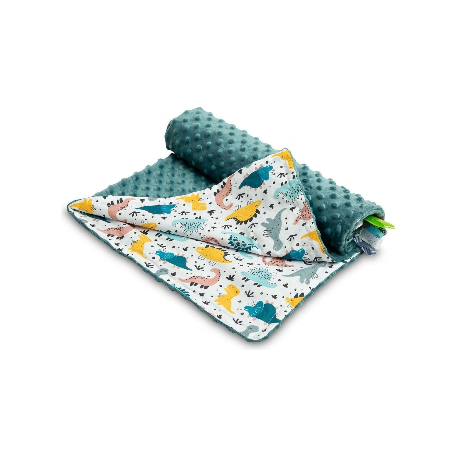 Sensillo Light Minky Blanket - Emerald Dinosaurs