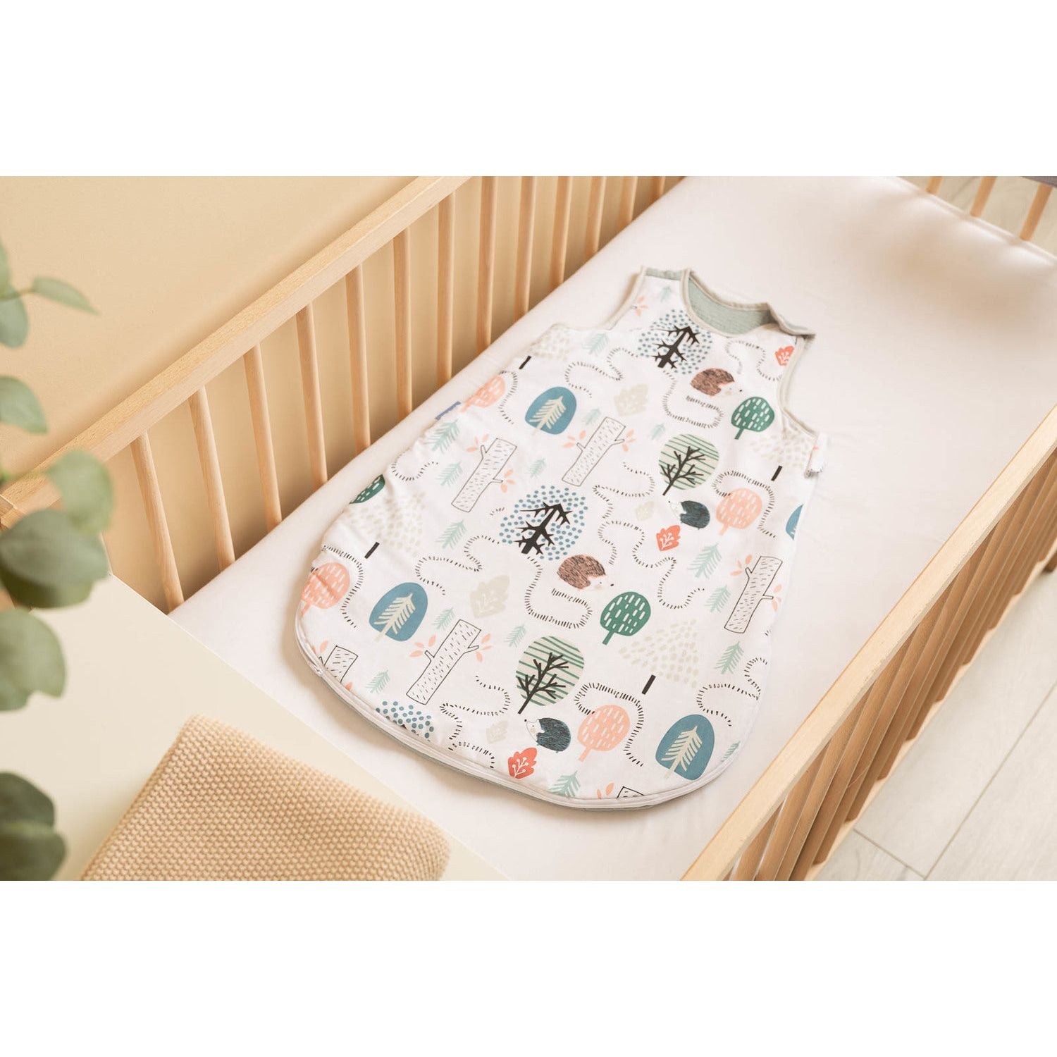 Sensillo Sleeping Bag Size S (0-9 months) TOG 1.0 - Green Hedgehogs