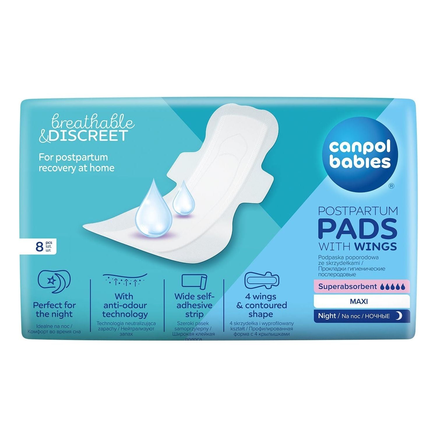 Canpol Discreet Maternity Night Pads Met Vleugels