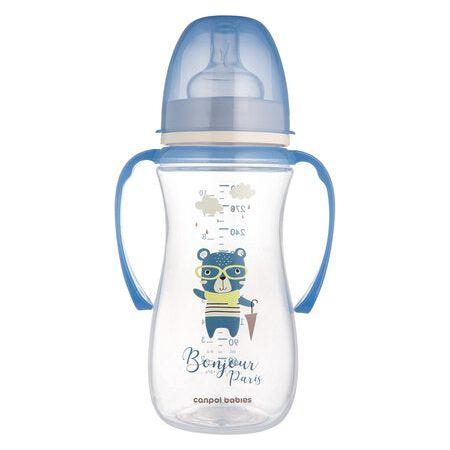 Canpol Anti-colic Bottle EasyStart Bonjour Paris 300 ml  - Blue