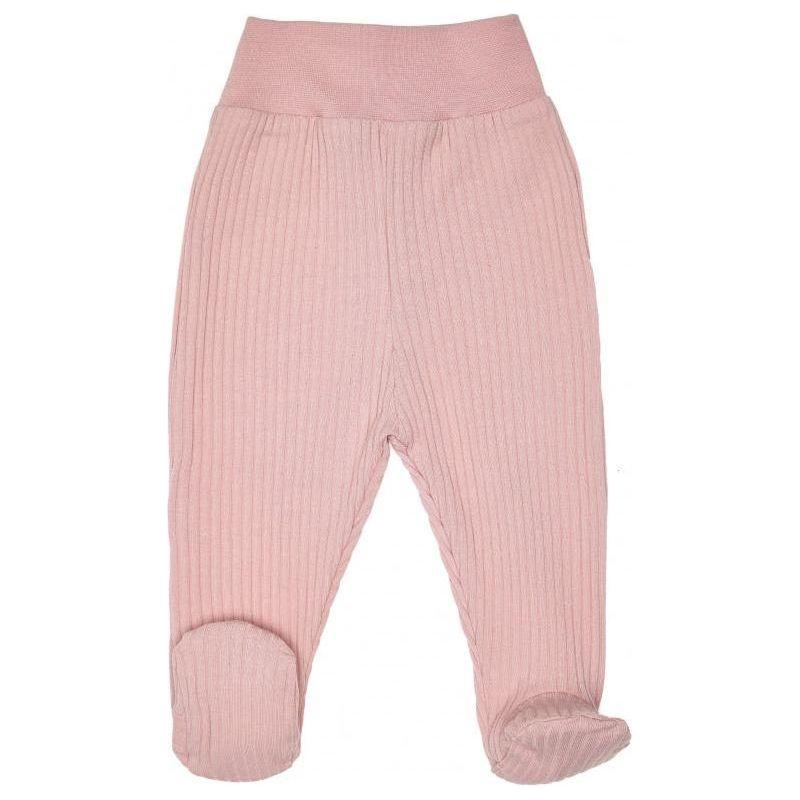 Pantalon en coton côtelé avec pieds Lilly Bean - Rose