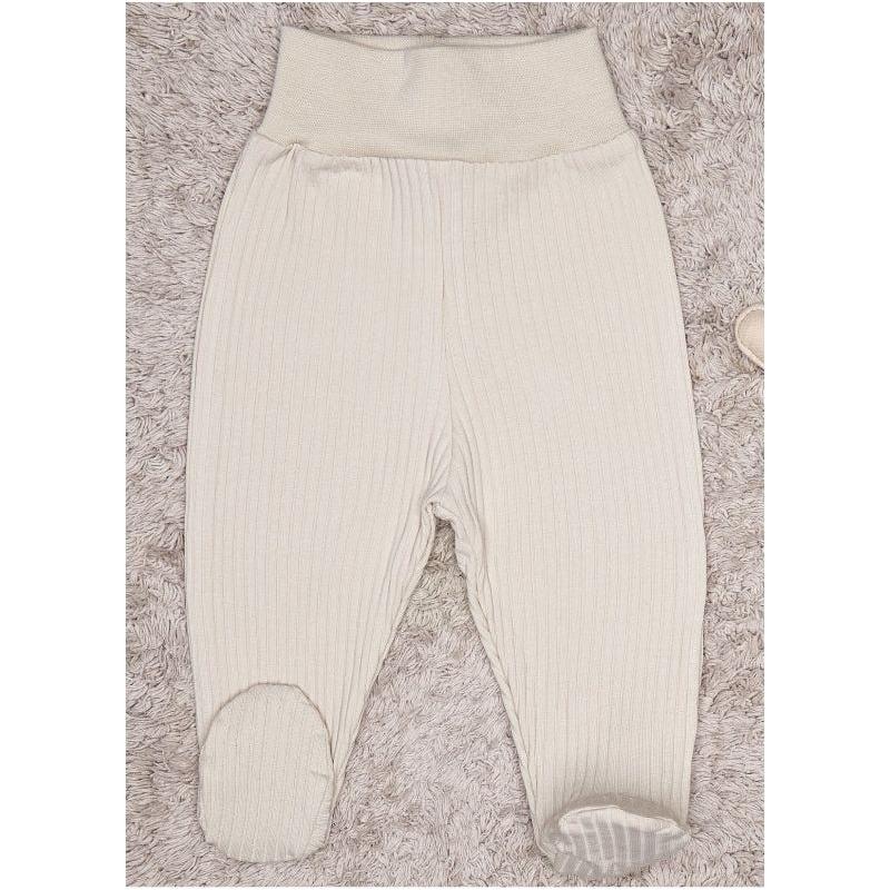 Pantalon en coton côtelé avec pieds Lilly Bean - Sable