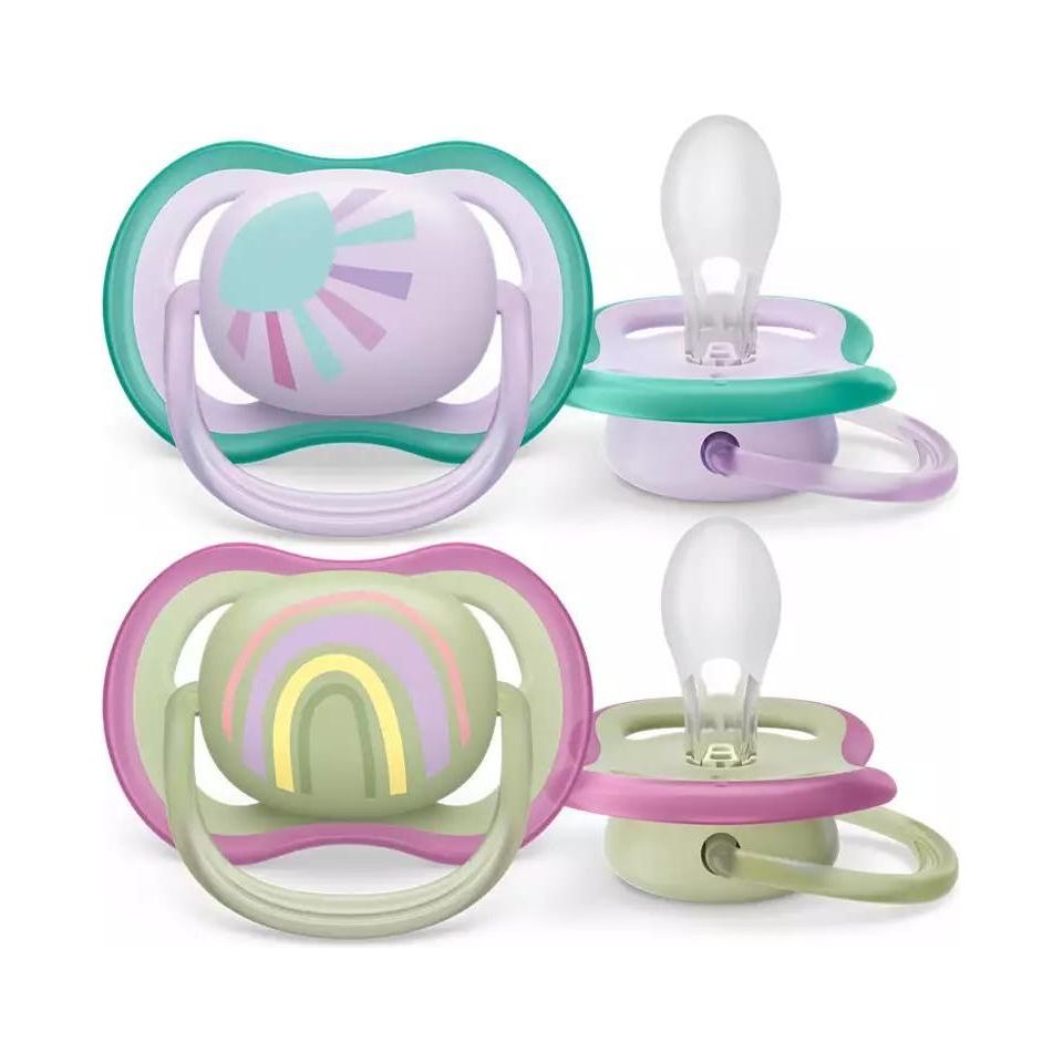 Philips Avent Soother Ultra Air 0-6 months 2 pcs - Sunshine