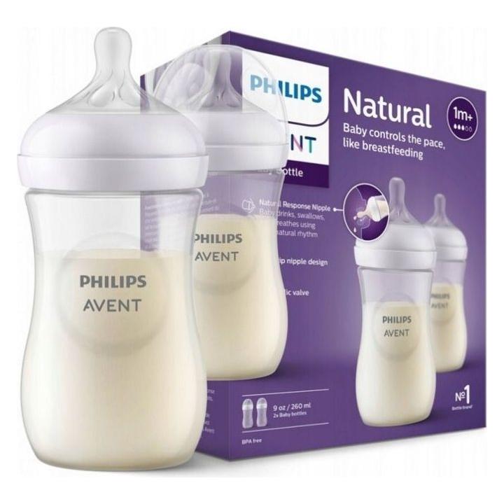 Pack de 2 biberons Philips Avent Natural Response - 3 tailles