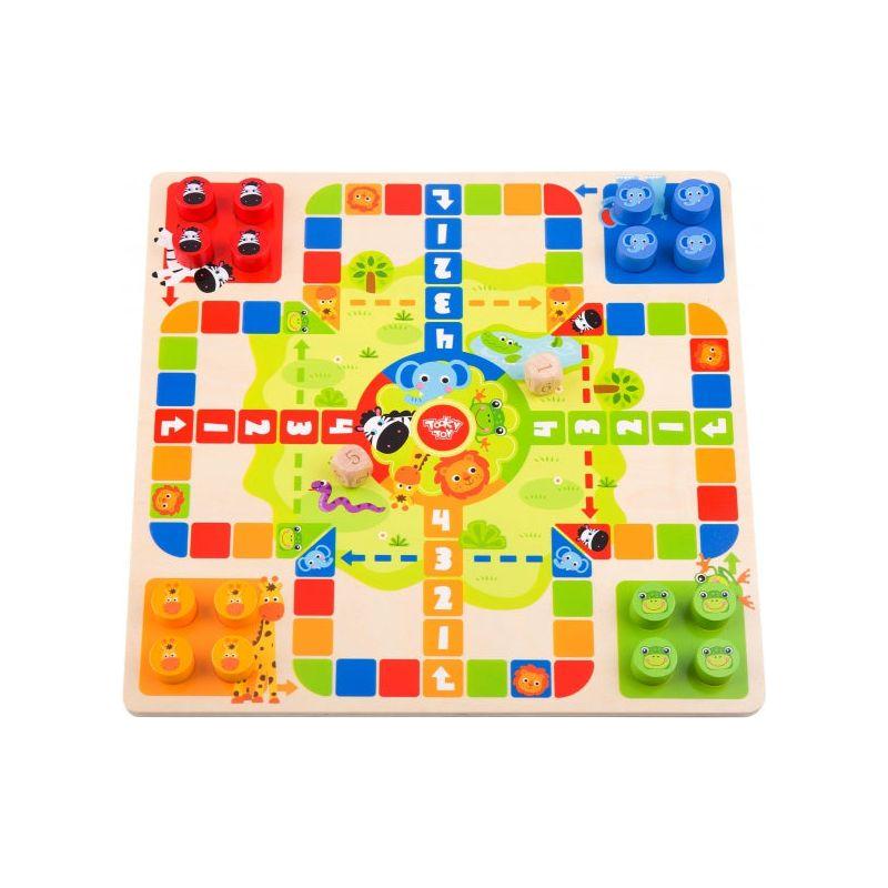 Tooky Toy 2 in 1 Wooden Game Ludo