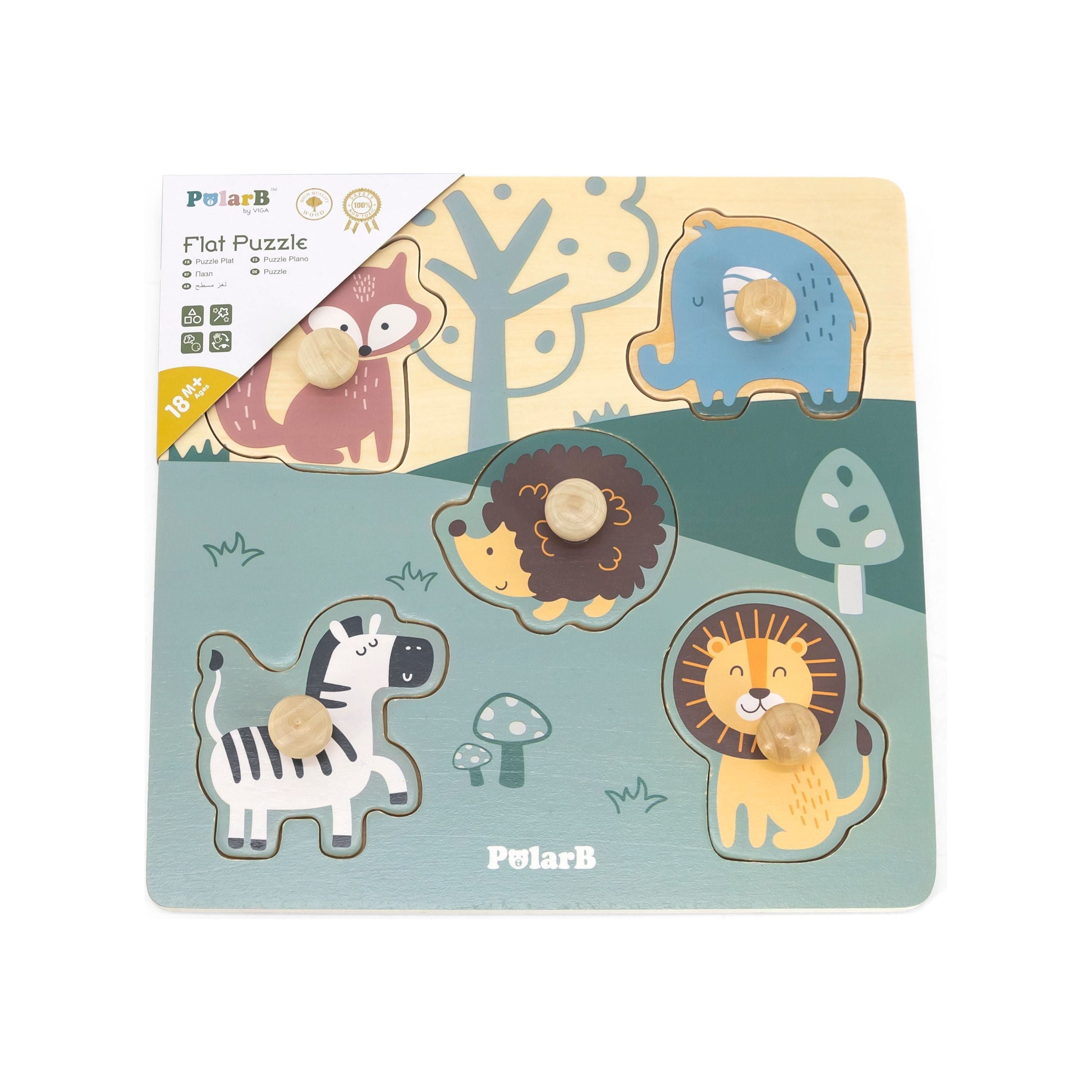 Puzzle Viga Pin 18 mois et + - Animaux