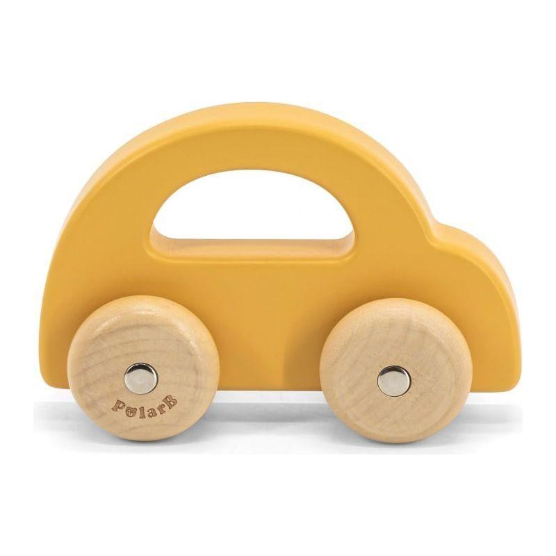 Voiture à pousser à la main en bois Viga - Jaune