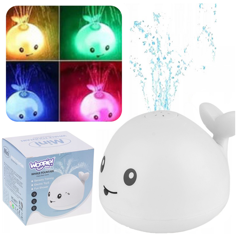 Jouet de bain baleine à LED Woopie 12 m+