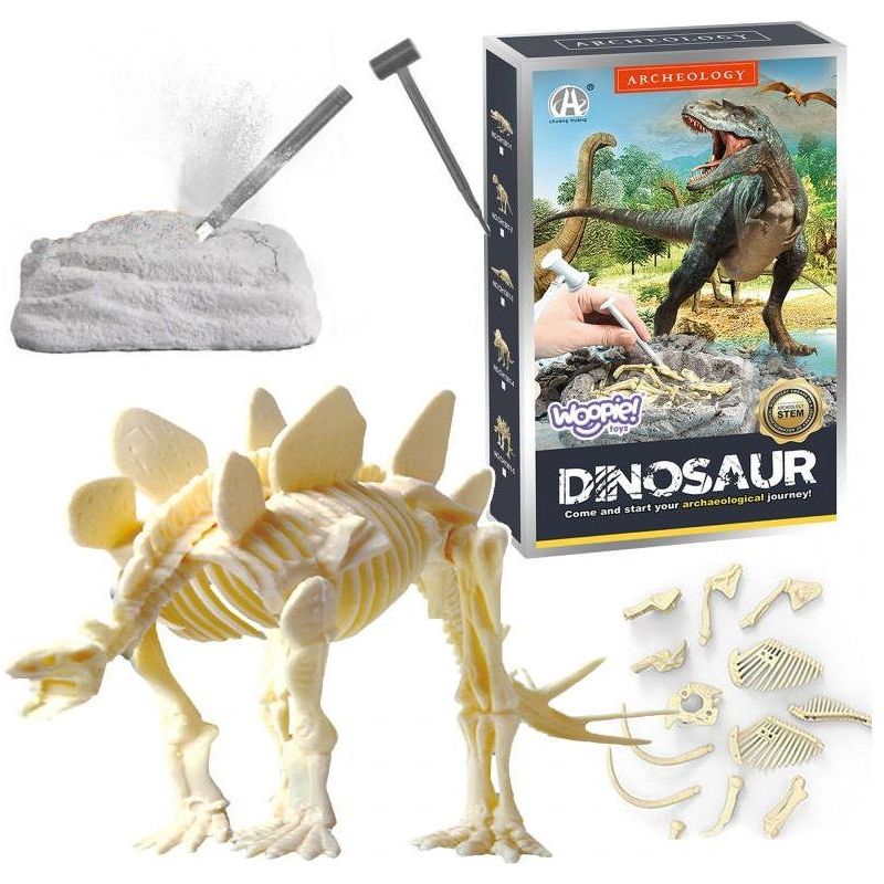 WOOPIE Dinosaurus Skelet Fossiele Graafset - Stegosaurus