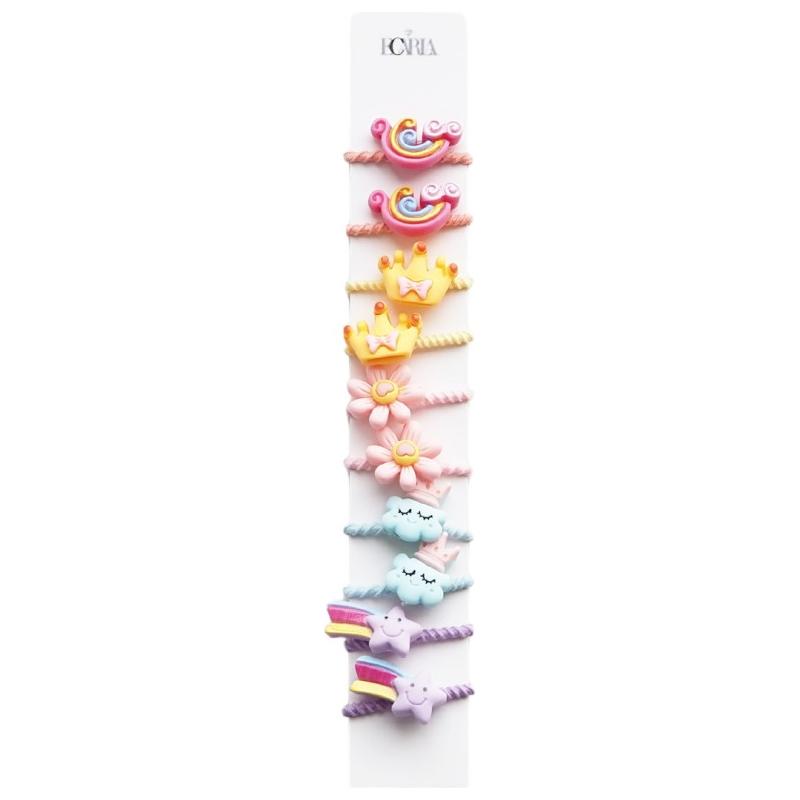 Haarbanden Prinses &amp; Regenboog 10-pack