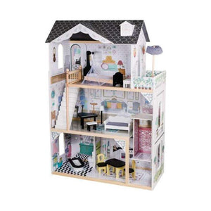 Gray Grande Villa Wooden Dollhouse - 120 cm