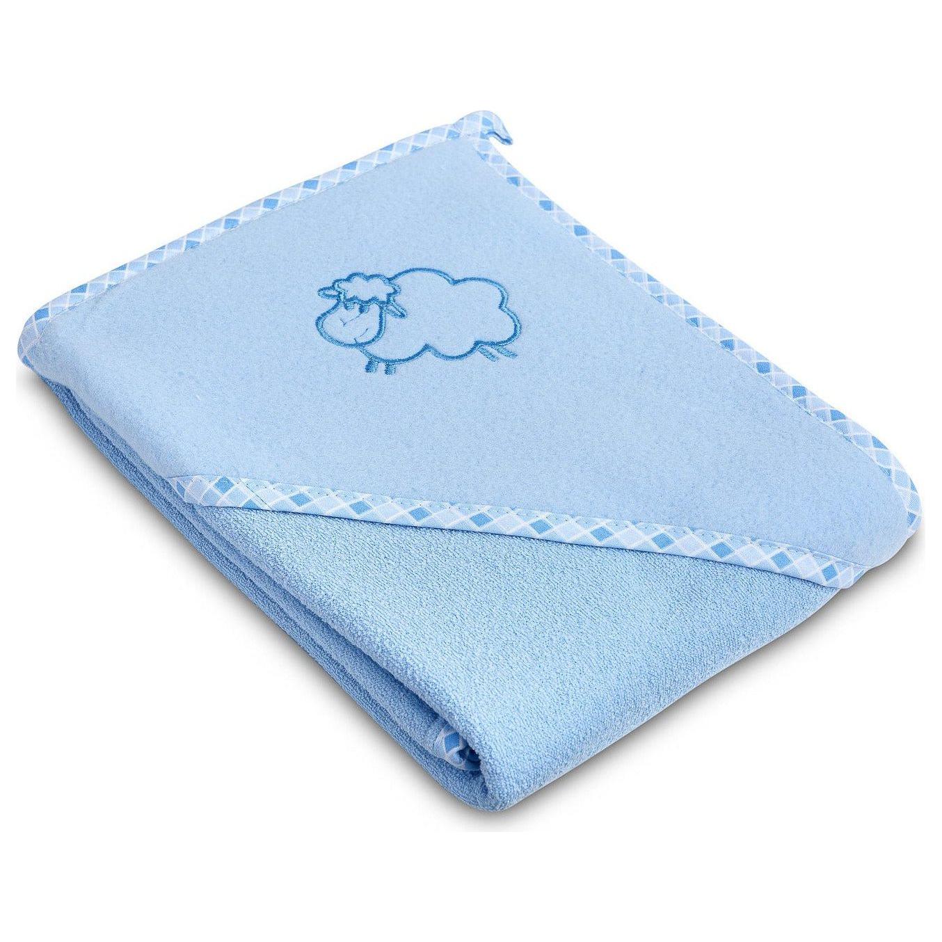 Light Blue Sensillo 100% Cotton Hooded Bath Towel 80x80 - 3 Colours