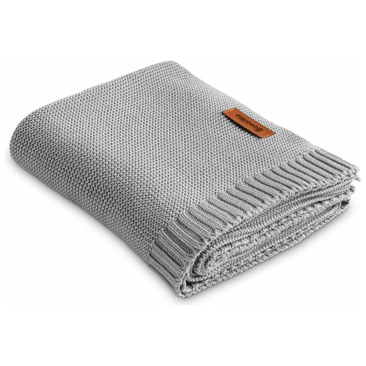 Dark Gray Sensillo Knitted Bamboo Cotton Blanket - 9 Colours