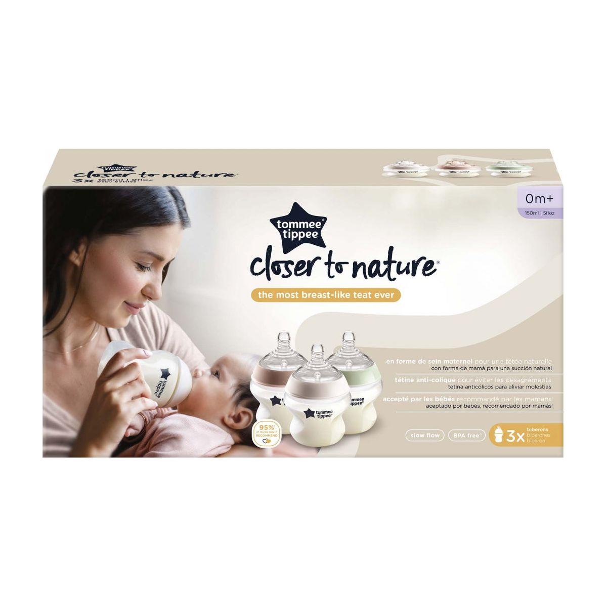 Tommee Tippee Closer to Nature 150 ml Bottle Set 3-Pack 0m+