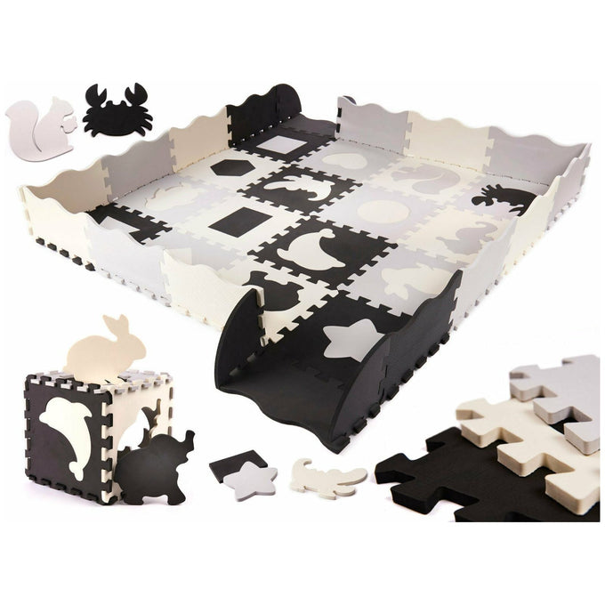 Dark Slate Gray XL Foam Puzzle Contrast Playmat - 35 pcs