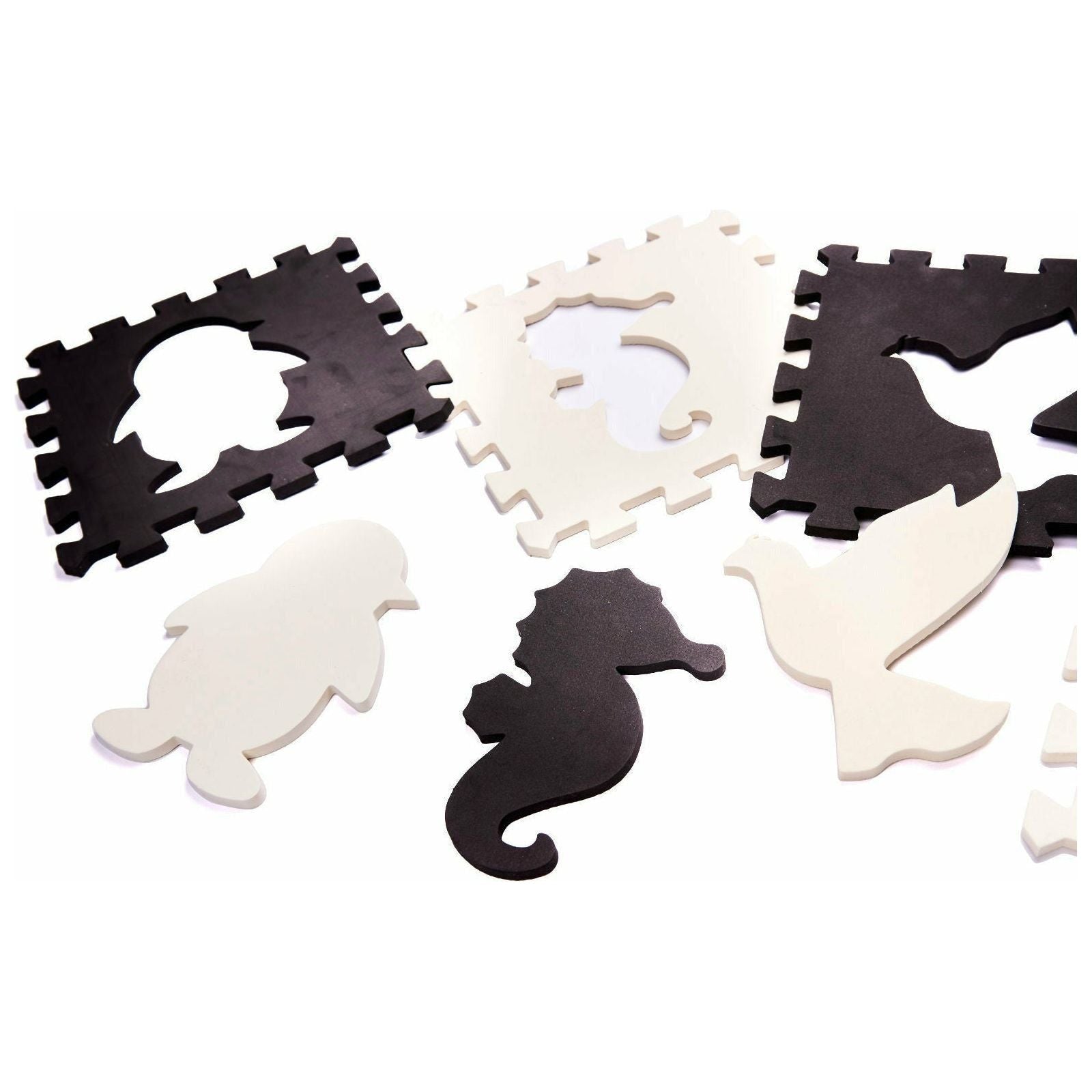 Beige Large Foam Puzzle Contrast Playmat - 25 pcs