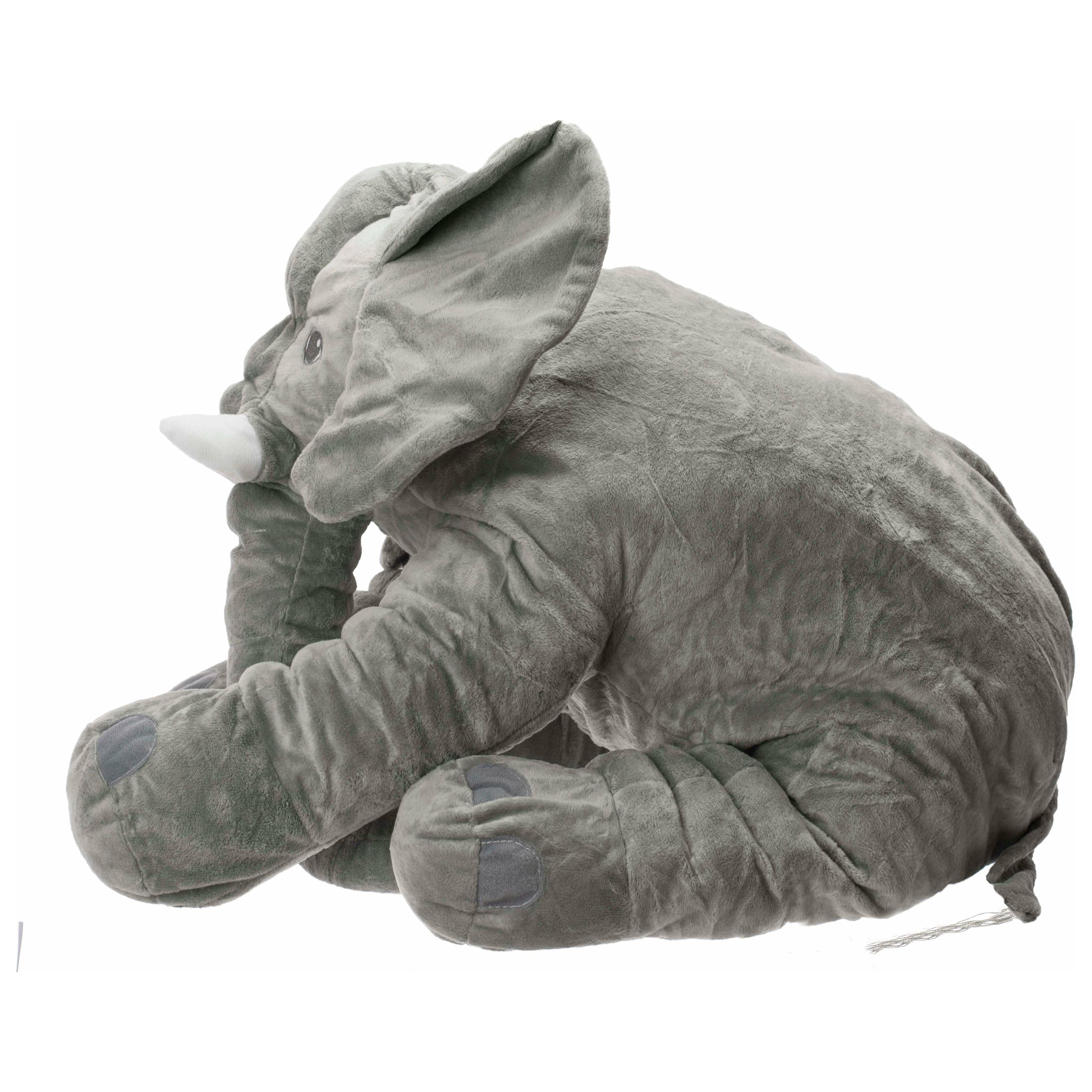 Dim Gray Elephant Pillow For Newborns