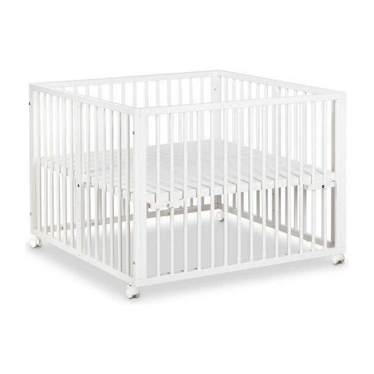 White Smoke Elijah Wooden Playpen - Available In 3 Colours