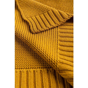 Dark Goldenrod Sensillo Knitted Bamboo Cotton Blanket - 9 Colours