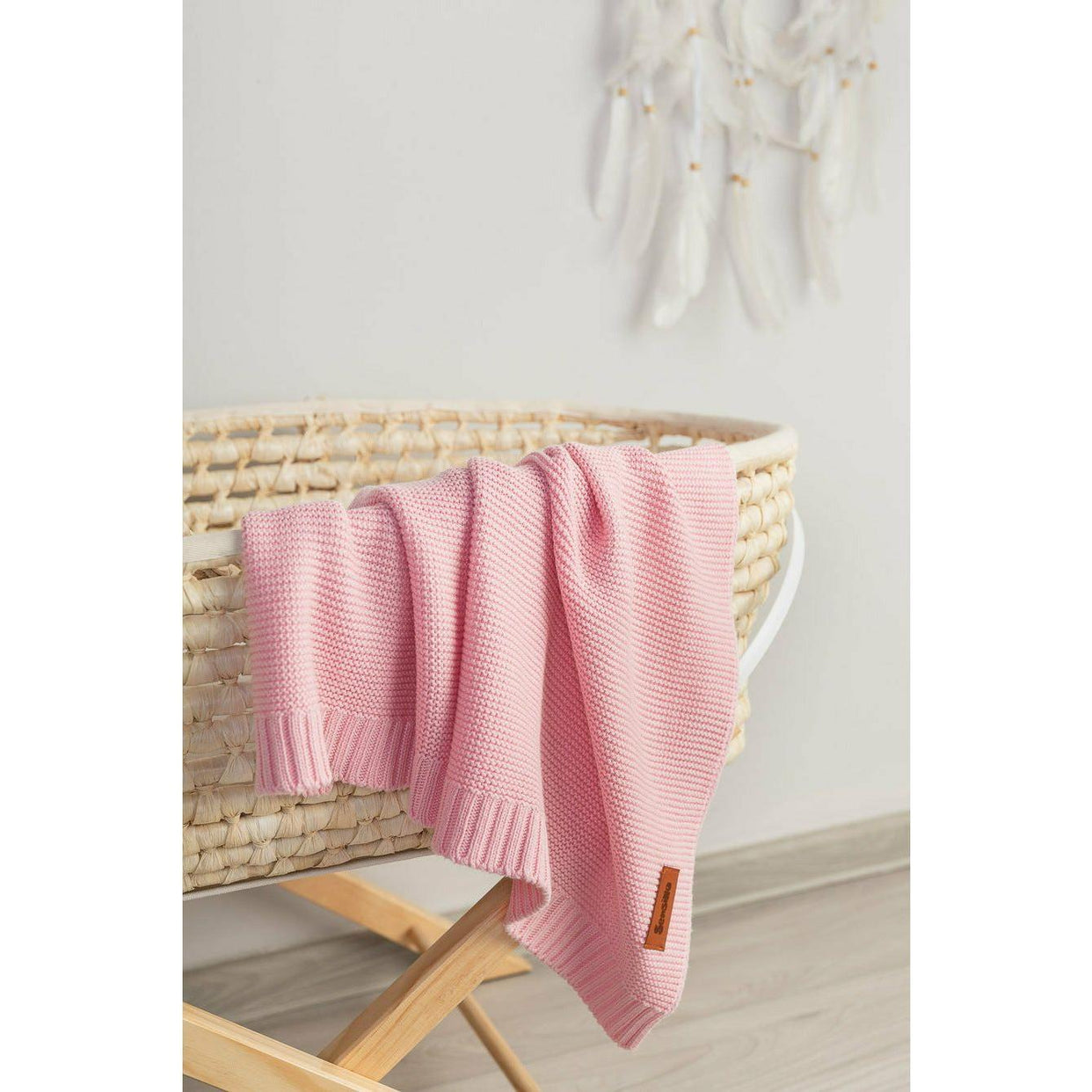 Light Gray Sensillo Knitted Bamboo Cotton Blanket - 9 Colours