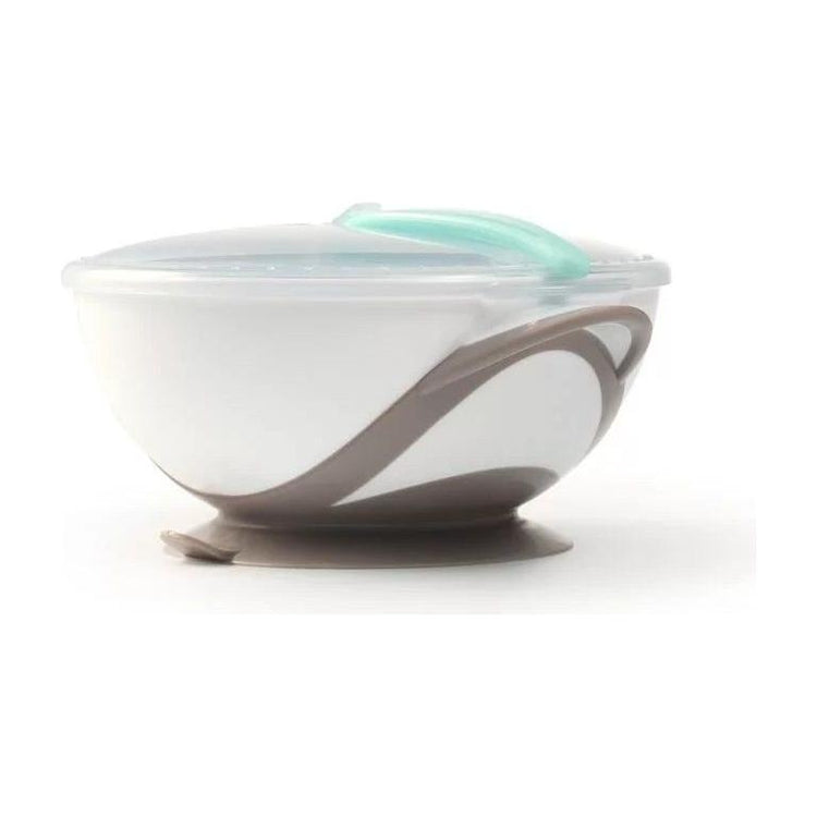 Light Gray Babyono Bowl With A Suction And A Spoon - 4 Colours