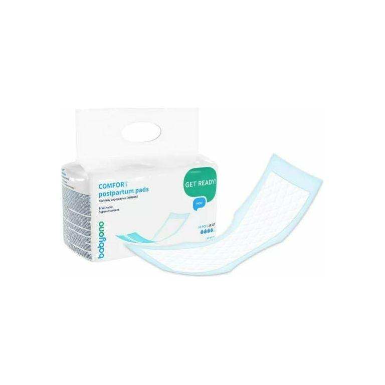 Medium Sea Green Babyono Postpartum Absorbent Pads - 10 pcs