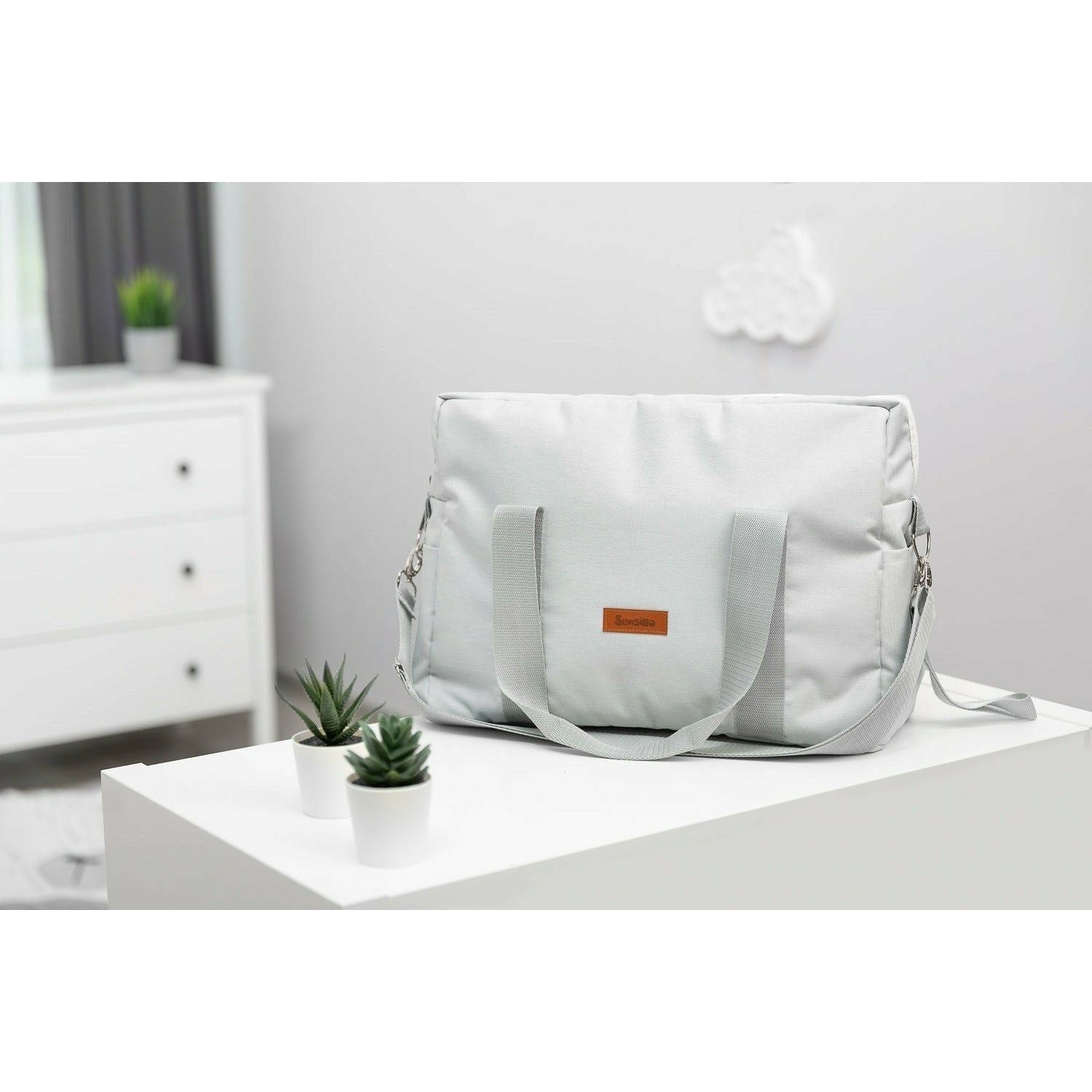 Light Gray Sensillo Indiana Changing Bag - 2 Colours