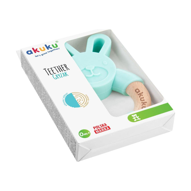 Lavender AKUKU Wooden Ring Teether - 2 Colours