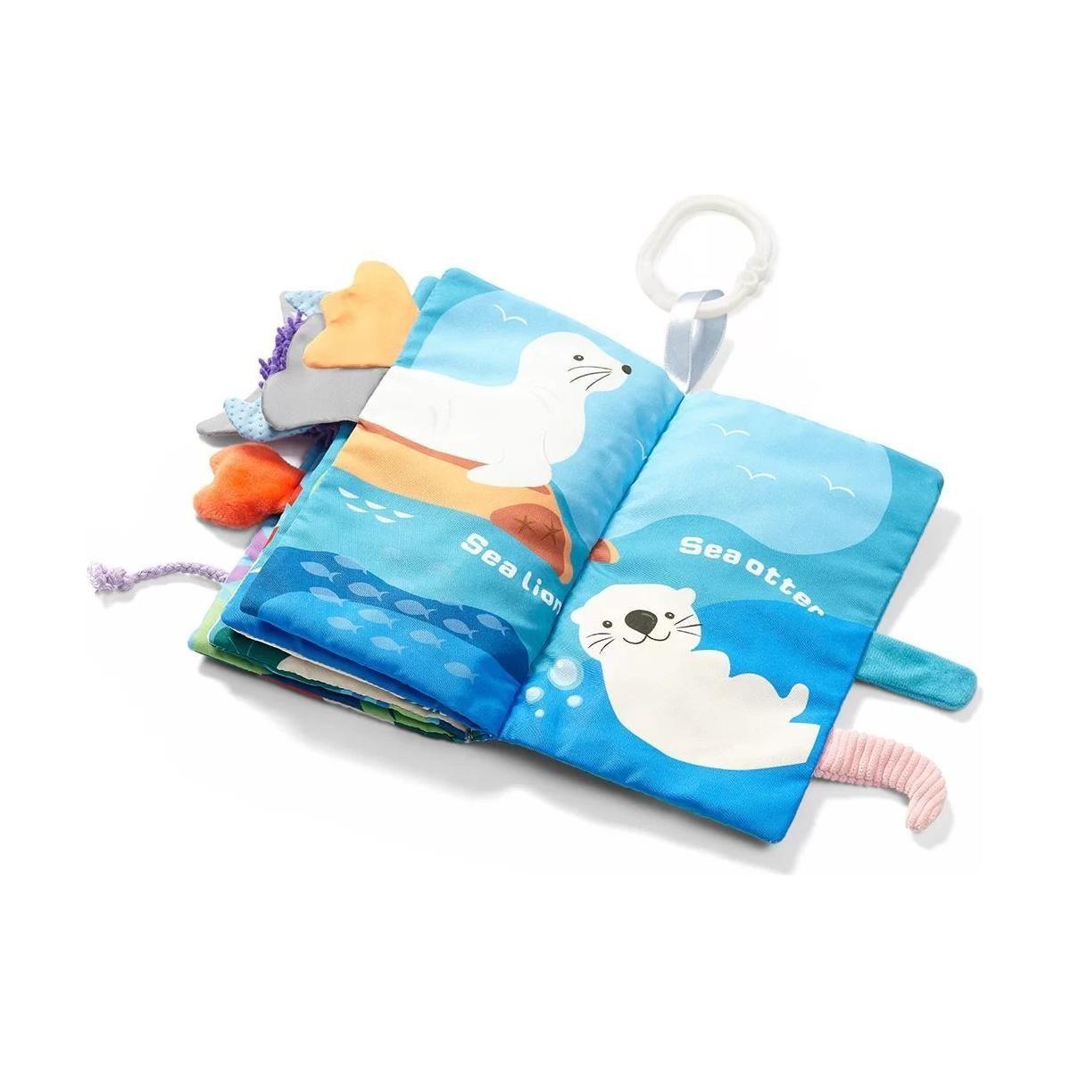 Light Gray Babyono Sensory Book Go To The Ocean