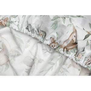 Light Gray Sensillo Printed Cot Sheet 120x60 cm - 7 Designs