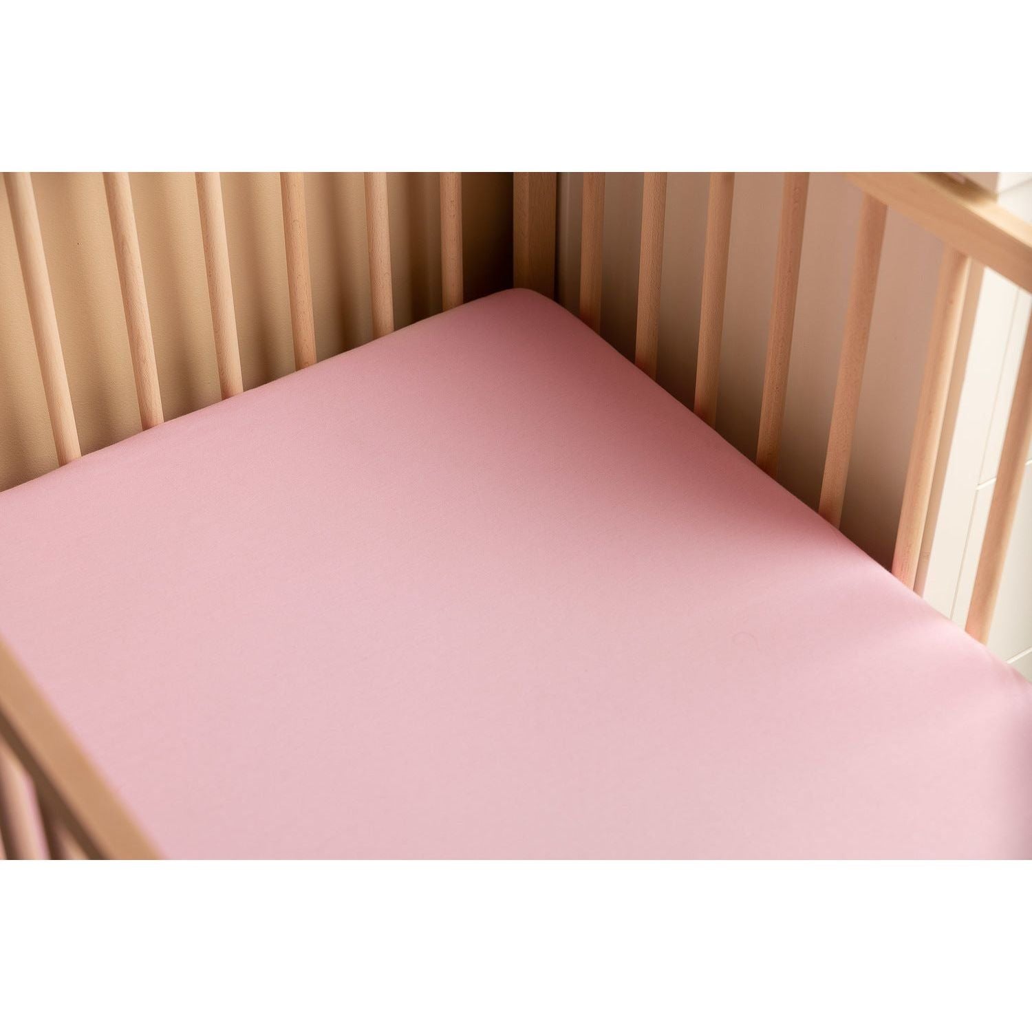 Sensillo Bamboo Cot Sheet 120x60 - Pink