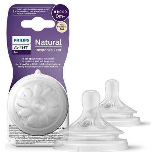 Philips Avent Natural Response Teat 2 pcs - 3.0 0m+ Flow 2