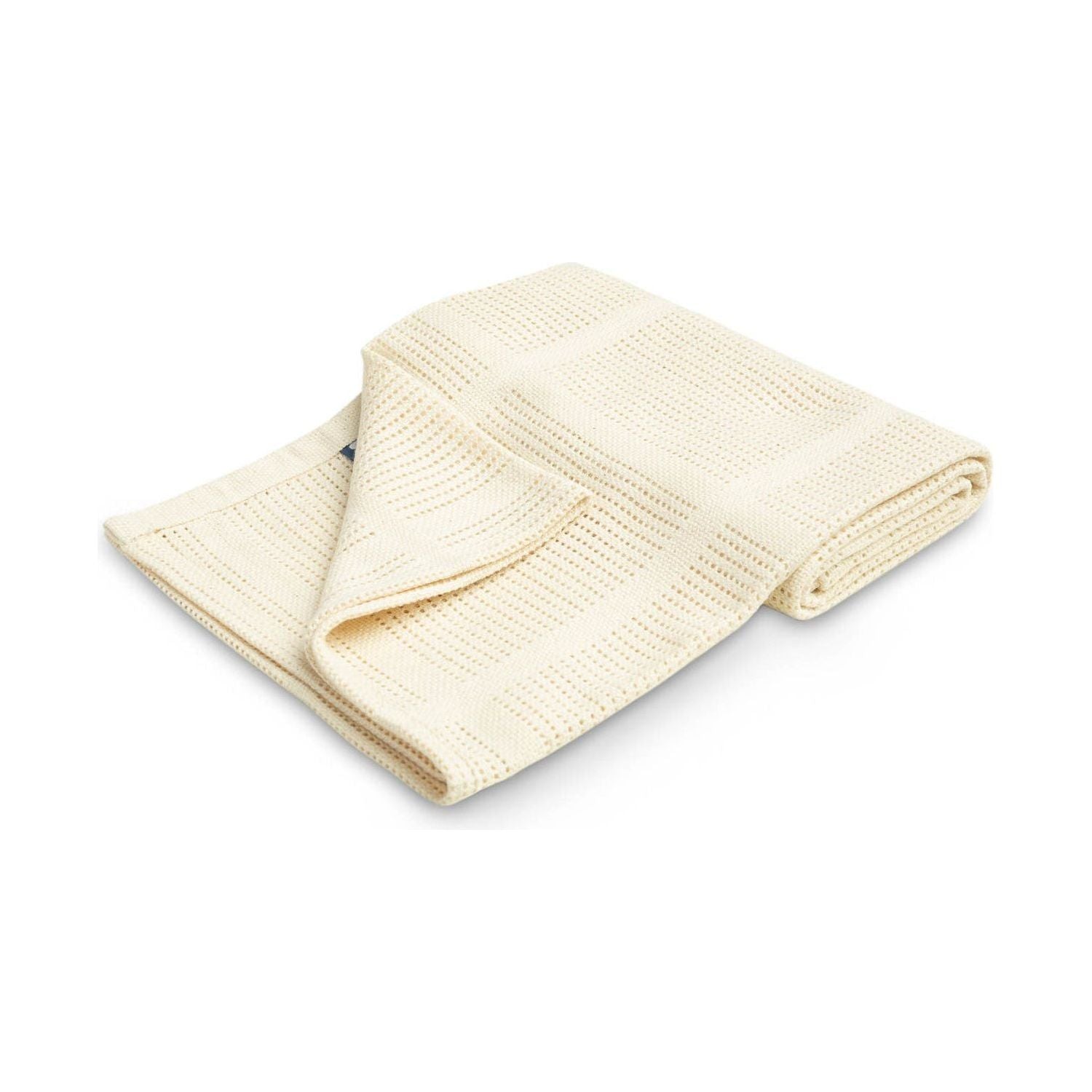 Sensillo 100% Cotton Openwork Detail Blanket 95 x 95 cm - Beige