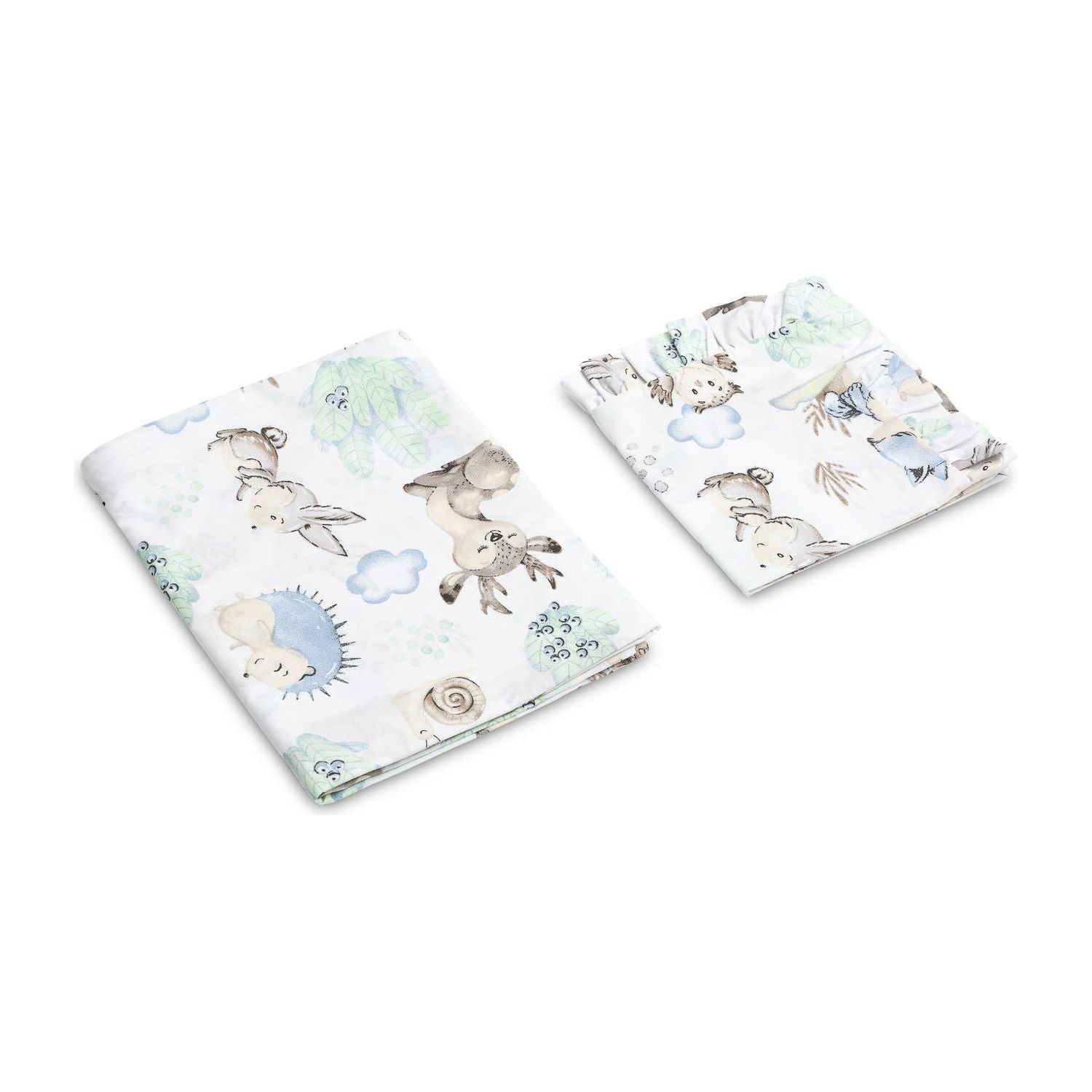 Sensillo Toddler Bedding Set 140x70 cm - Blue Animals