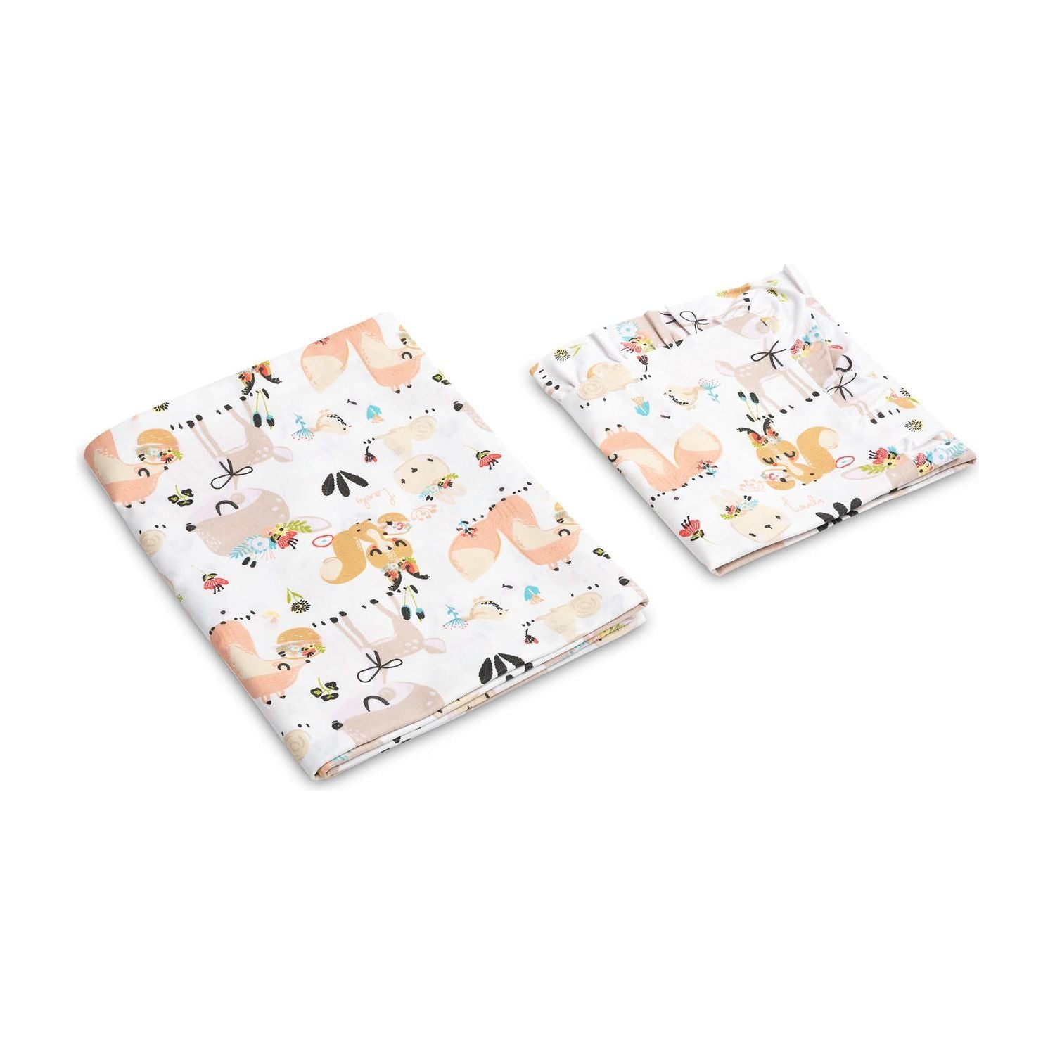 Parure de lit pour tout-petit Sensillo 140x70 cm - Peach Picnic