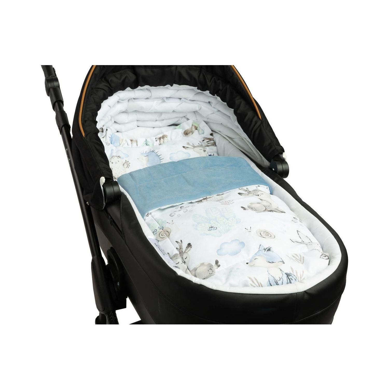 Sensillo Velvet Pram Set - Blue Animals