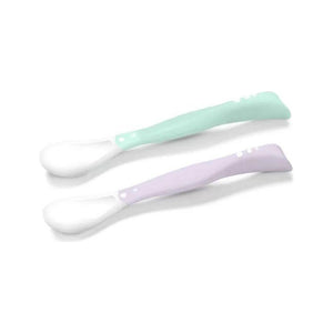 Light Gray Babyono Flexible Spoons With Shape Memory Grip 2pcs - 4 Colours