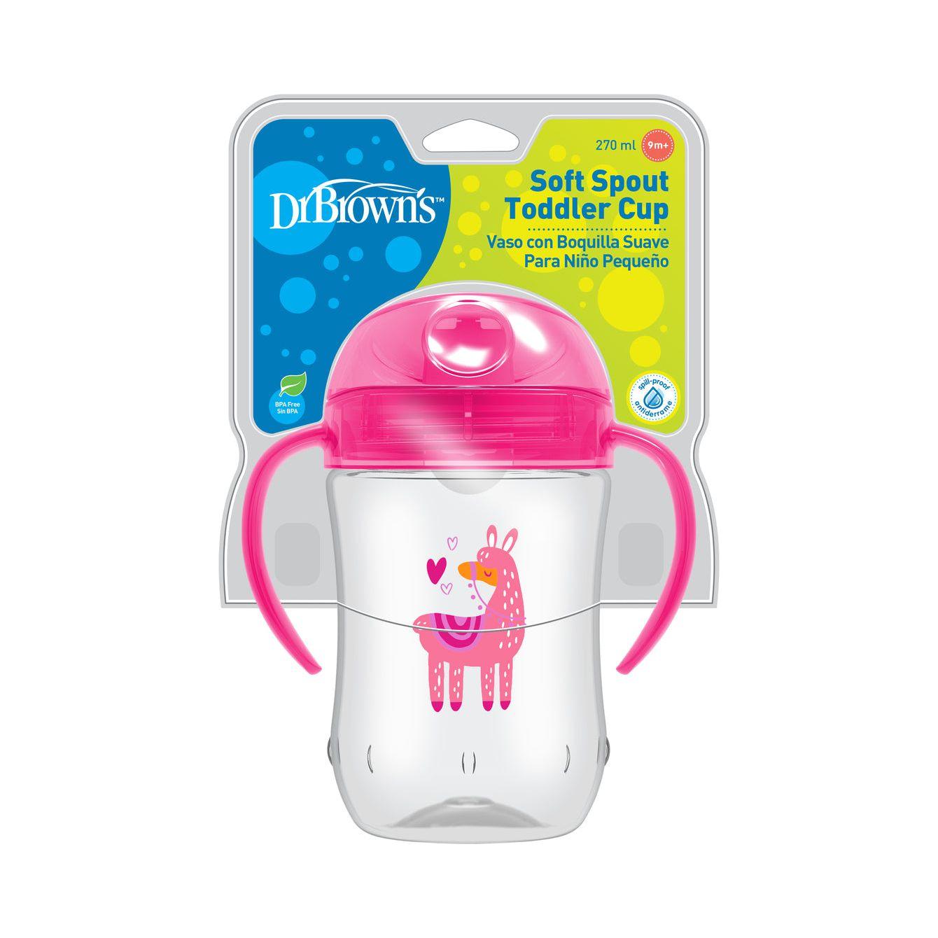 Dr. Brown's Soft Spout Trainer Cup 270 ml 9m+ - Pink Lama