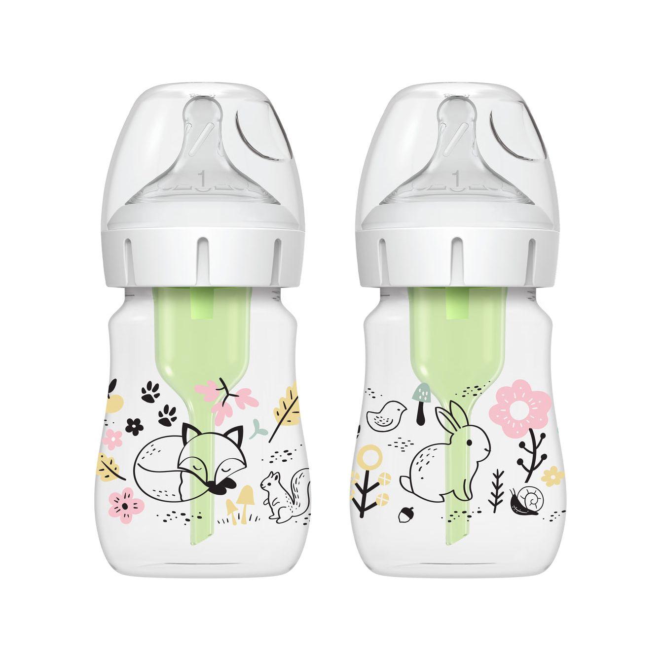 Dr. Brown's Wide-Neck Anti-Colic Bottle Options+ 150ml 2-Pack - Forest