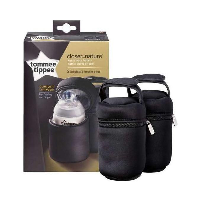 Dark Slate Gray Tommee Tippee Closer to Nature Isulated Bottle Bag - 2 Pack