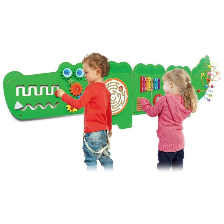 Rosy Brown Viga Sensory Educational Manipulation Board Crocodile